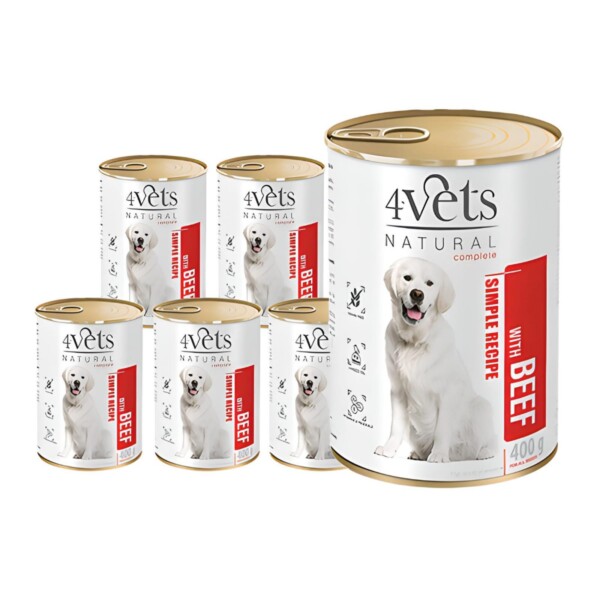 4VETS NATURAL - DOG BEEF 800GR - Image 2