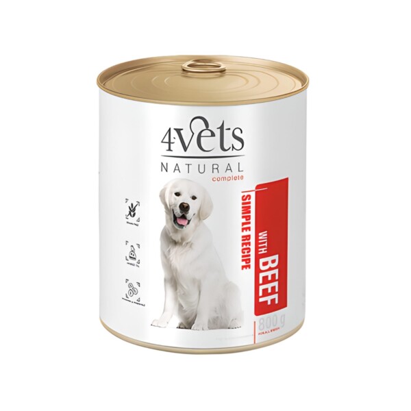 4VETS NATURAL - DOG BEEF 800GR - Image 4