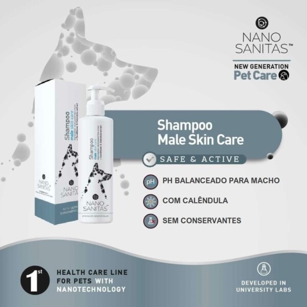 NANOSANITAS - SHAMPOO MALE SKIN CARE 250ML - Image 2