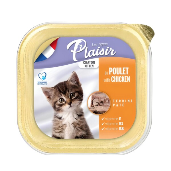 PLAISIR - TERRINA KITTEN FRANGO 100GR
